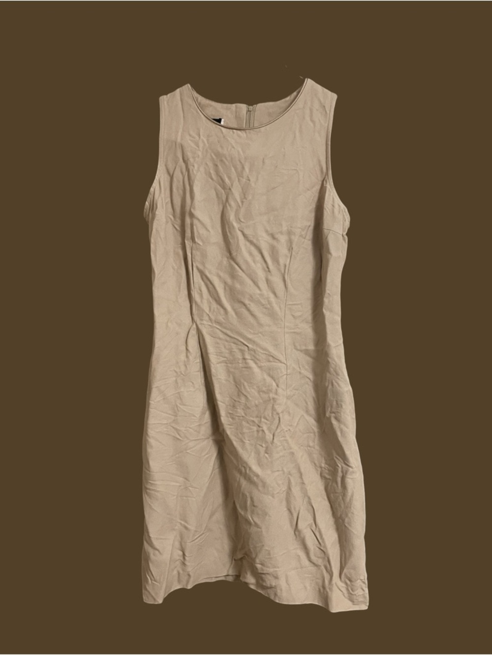 Vintage 60s Mod Tan Mini Dress Byer Size 5 Retro A-Line